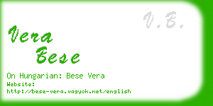 vera bese business card